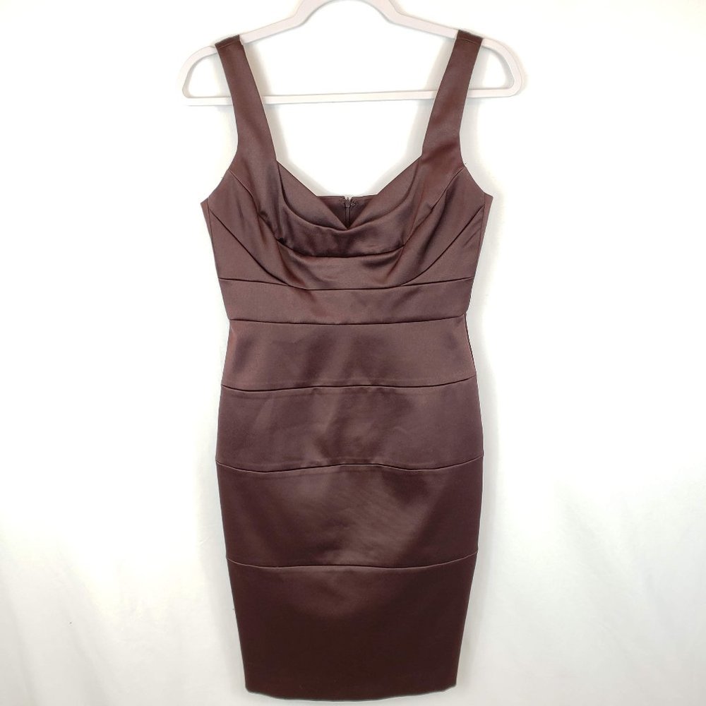 London Times Chocolate Brown Midi Cocktail dress.